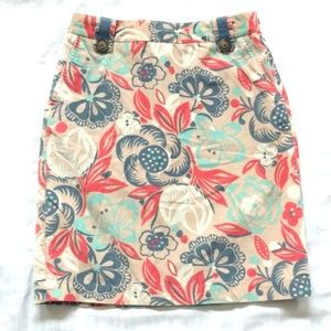 Pretty BODEN Floral Pencil Skirt sz 4 Fully Lined